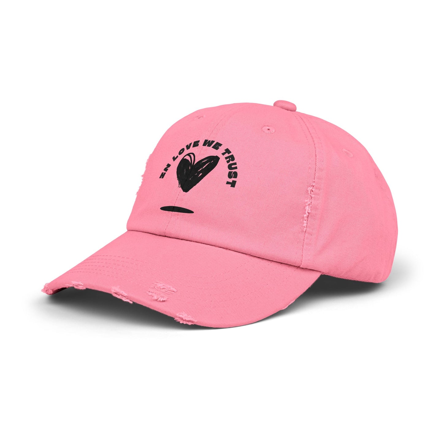 In love We Trust- 100% Cotton Classic Unisex Distressed Adjustable Cap