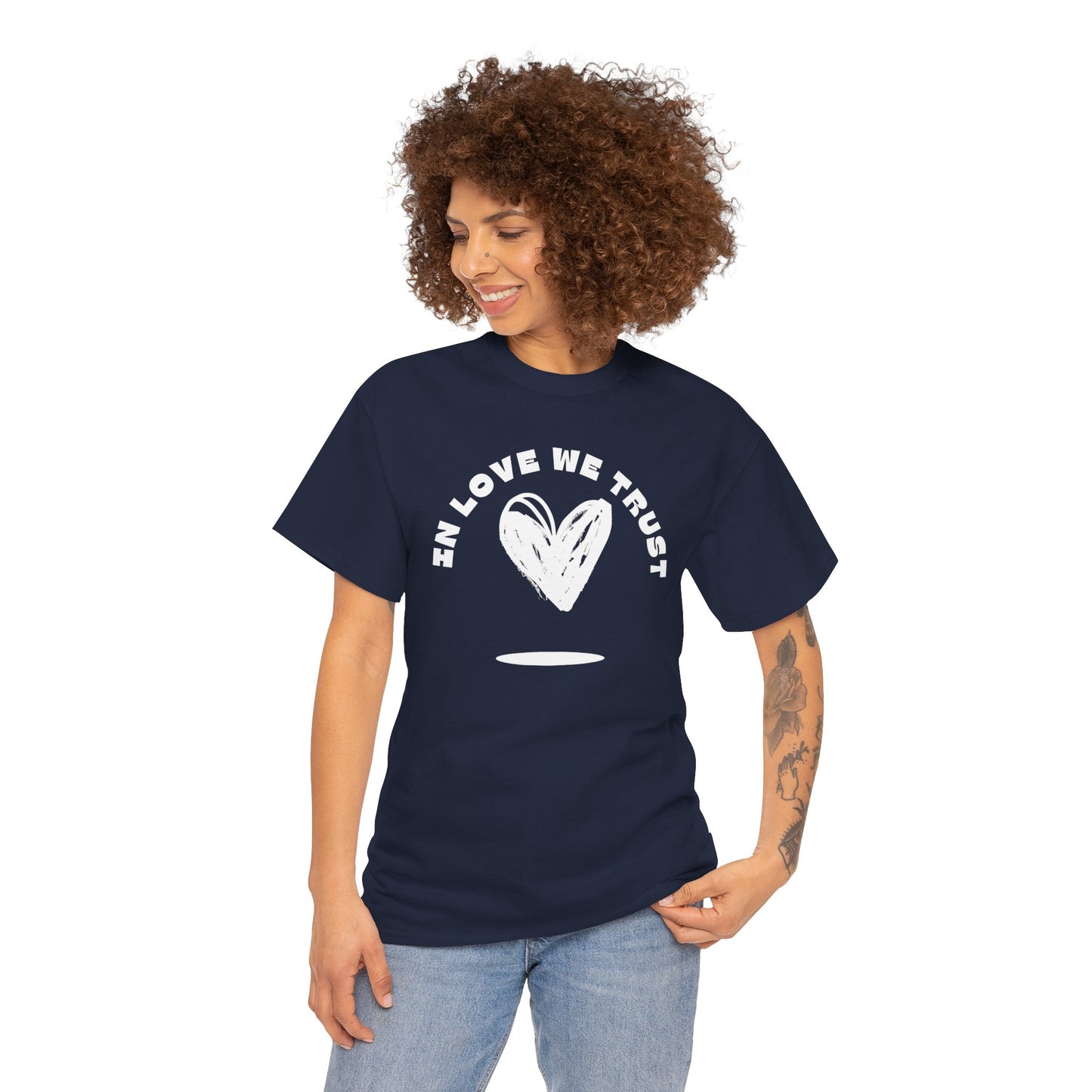 In Love We Trust - Unisex Classic Graphic Print Heavy 100% Cotton Tee