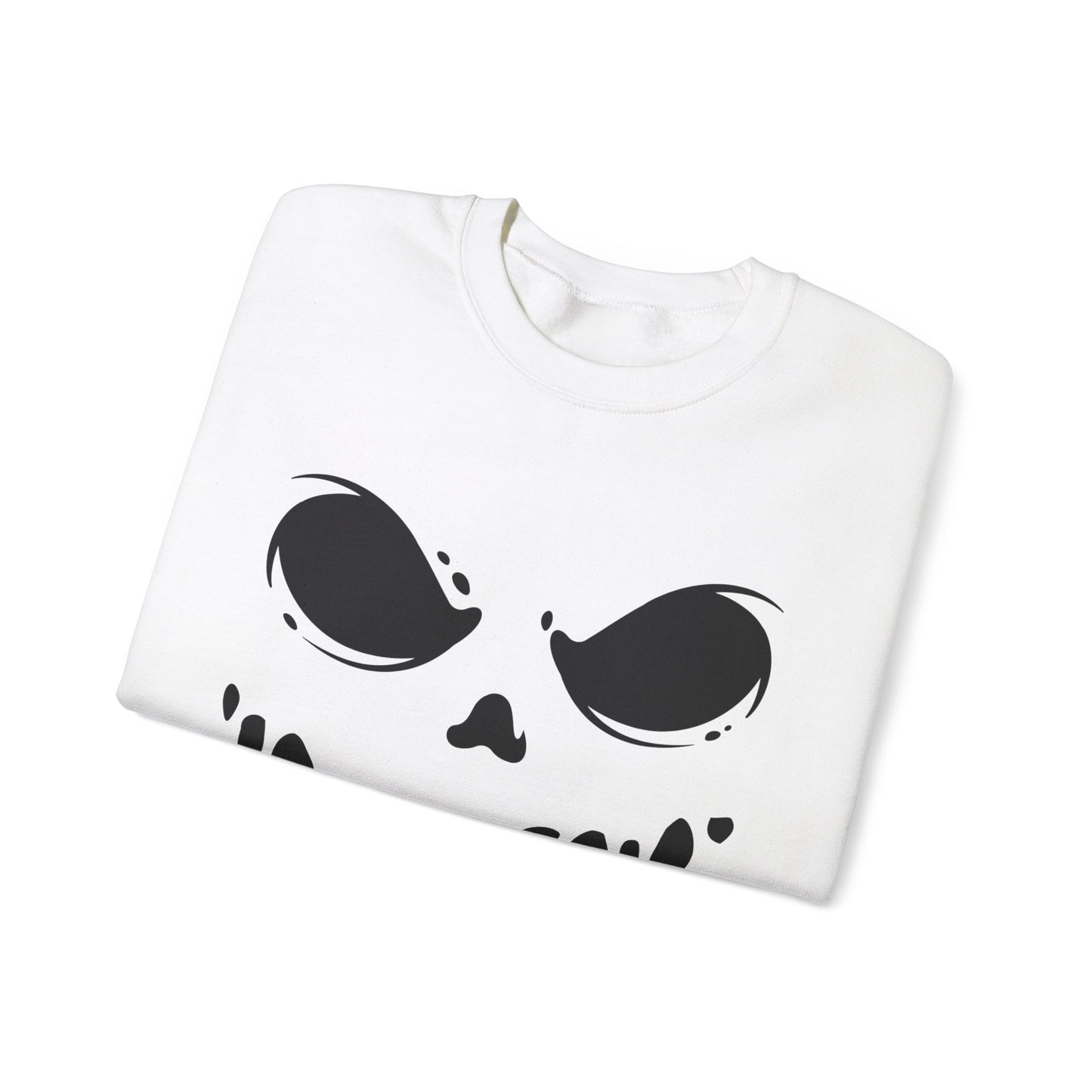 Ghoul Face- Graphic Print Unisex Heavy Blend™ Crewneck Sweatshirt
