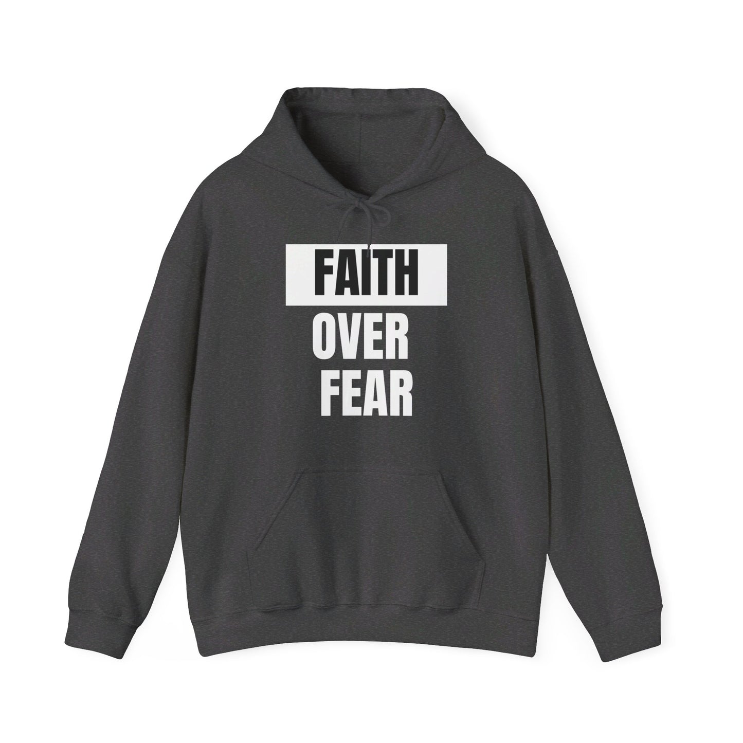 Faith Over Fear Unisex Heavy Blend™ Hooded Print Sweatshirt