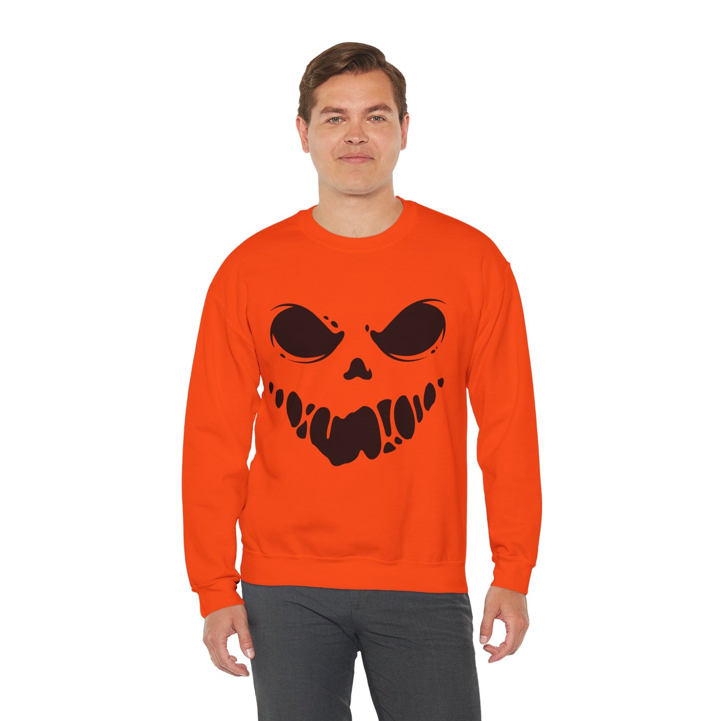 Ghoul Face- Graphic Print Unisex Heavy Blend™ Crewneck Sweatshirt