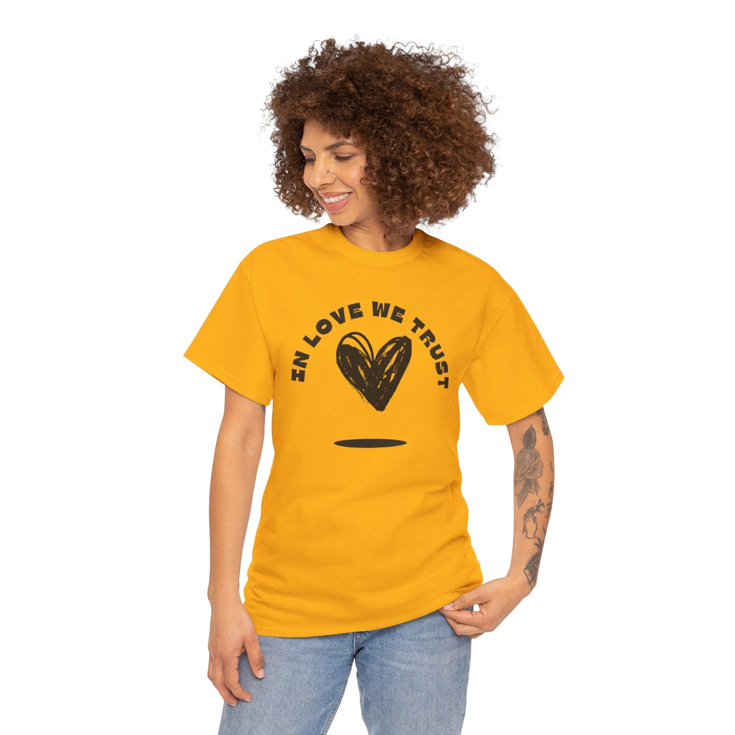 In Love We Trust - Unisex Classic Graphic Print Heavy 100% Cotton Tee