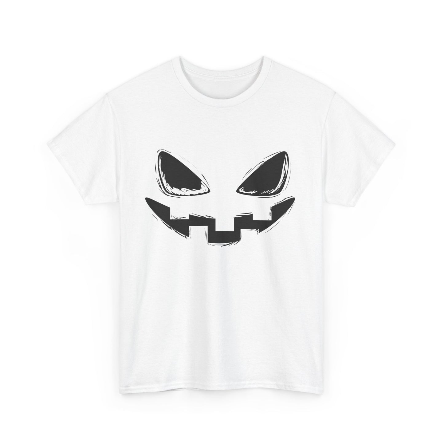 Spooky Face - Classic Graphic Print Unisex Heavy 100% Cotton Tee