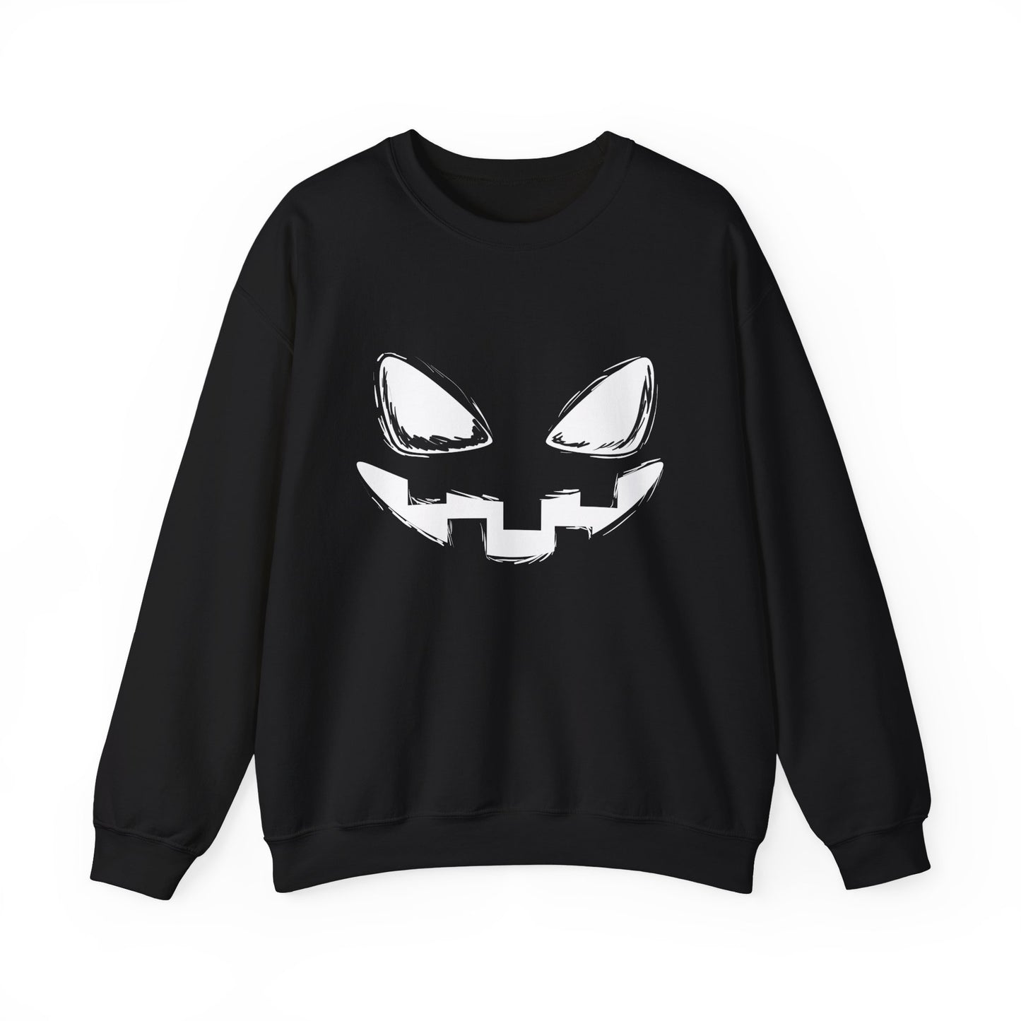 Spooky Face- Classic Graphic Print Unisex Heavy Blend™ Crewneck Sweatshirt