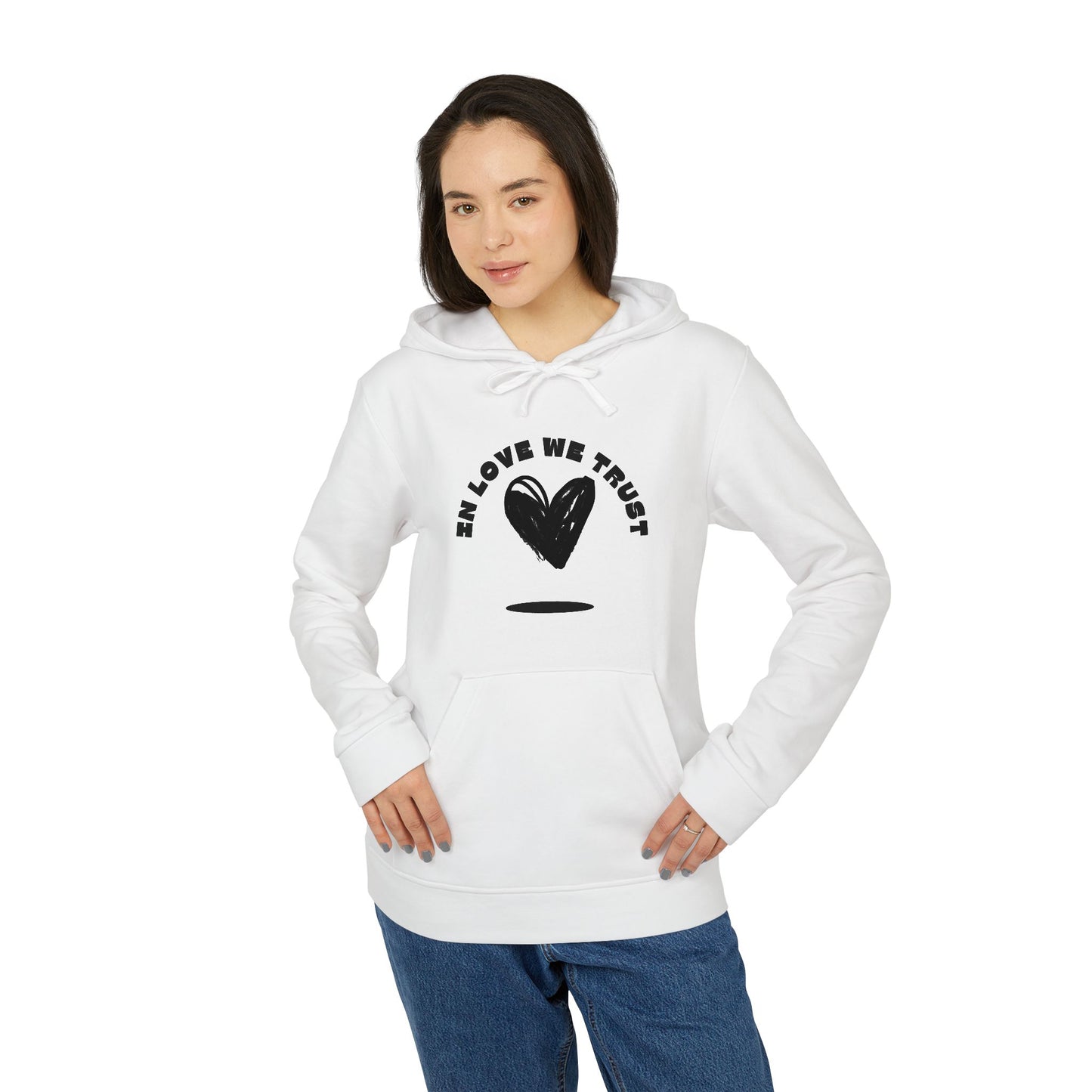 In Love We Trust - Adidas Graphic Print Unisex Fleece Hoodie