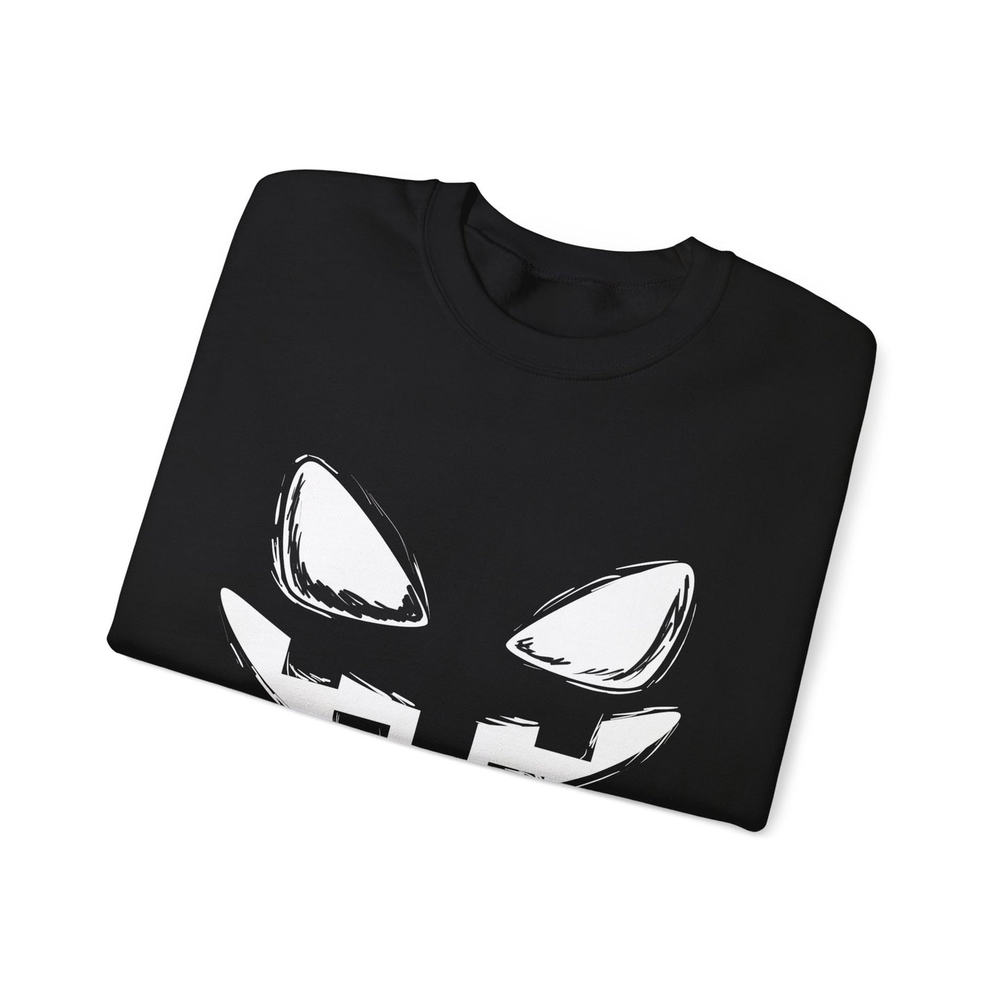 Spooky Face- Classic Graphic Print Unisex Heavy Blend™ Crewneck Sweatshirt