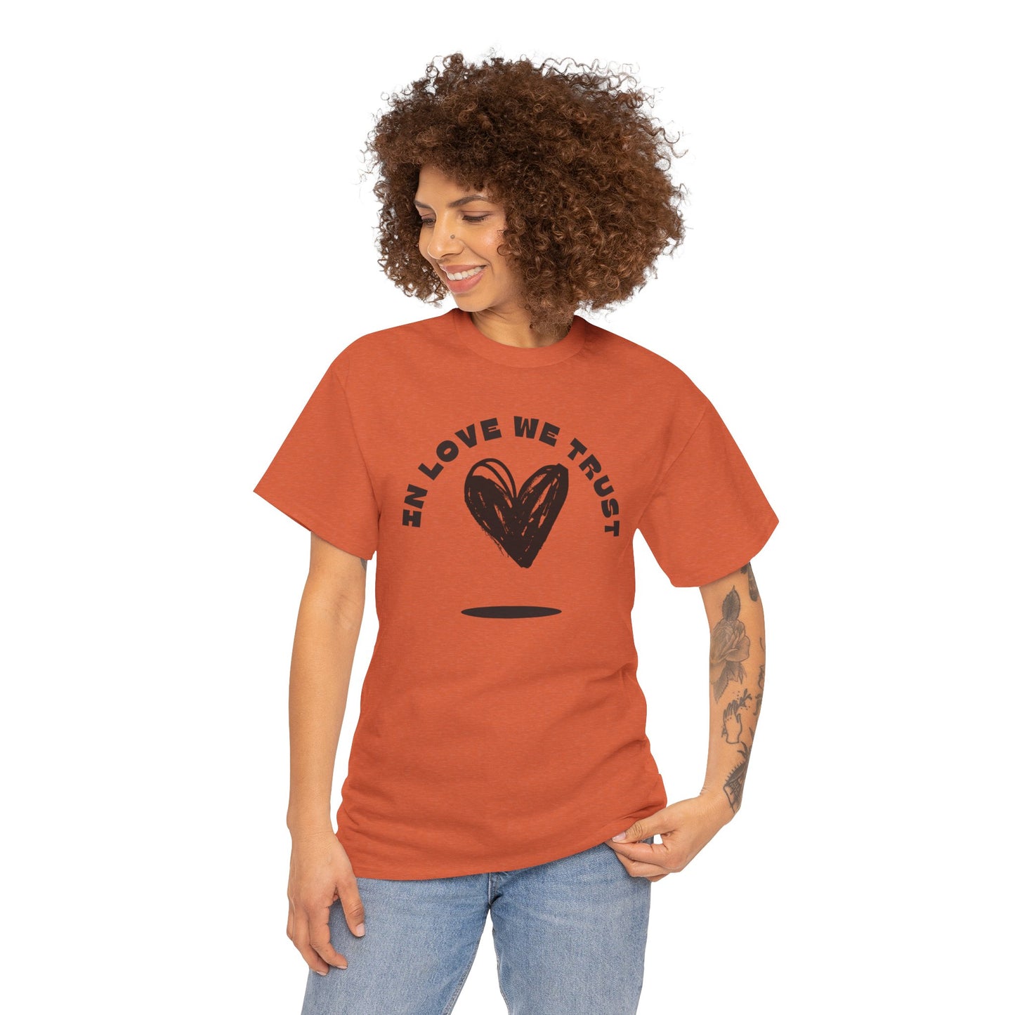In Love We Trust - Unisex Classic Graphic Print Heavy 100% Cotton Tee