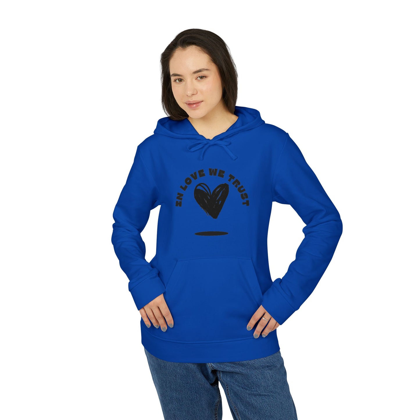 In Love We Trust - Adidas Graphic Print Unisex Fleece Hoodie