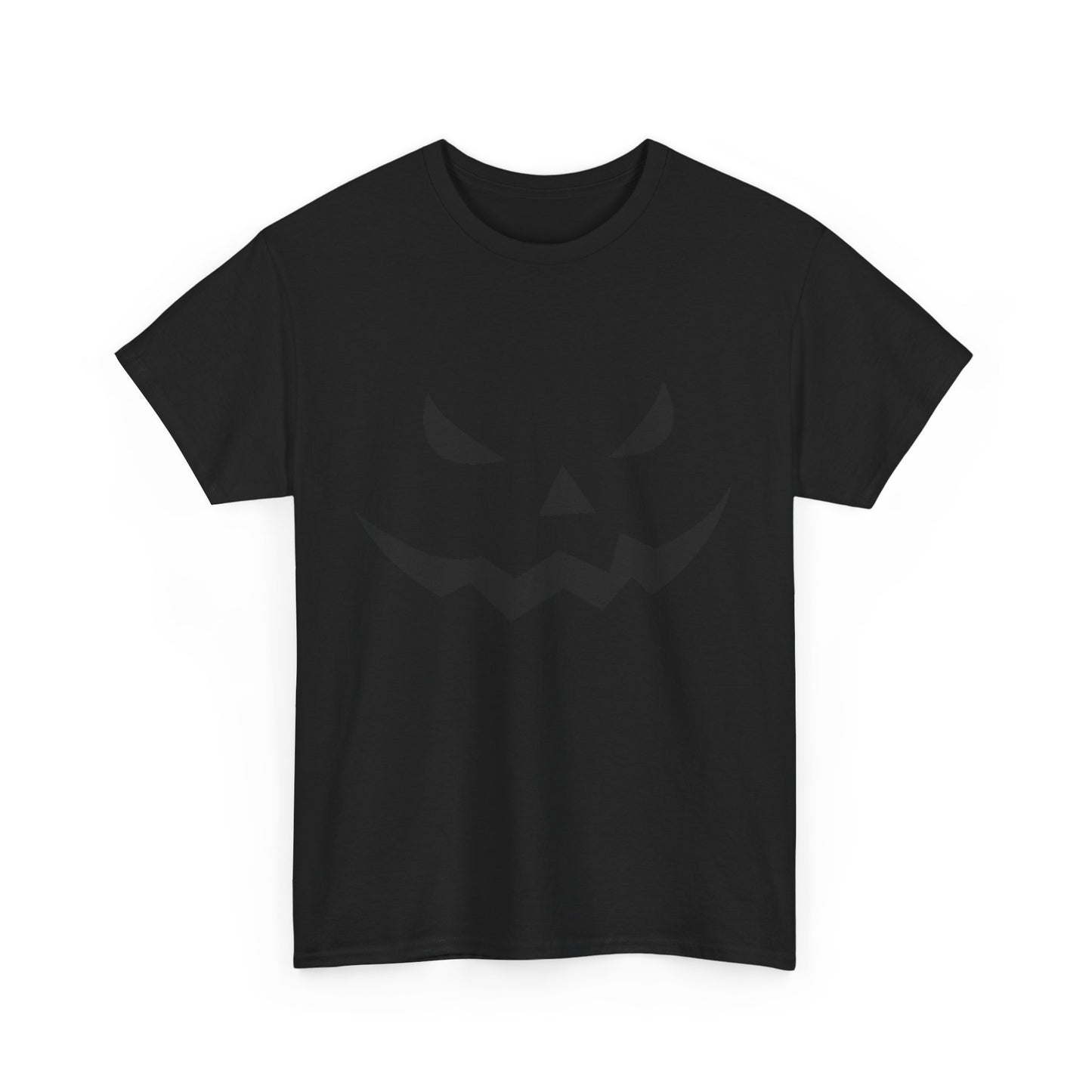 Pumpkin Face - Classic Graphic Print Unisex Heavy 100% Cotton Tee