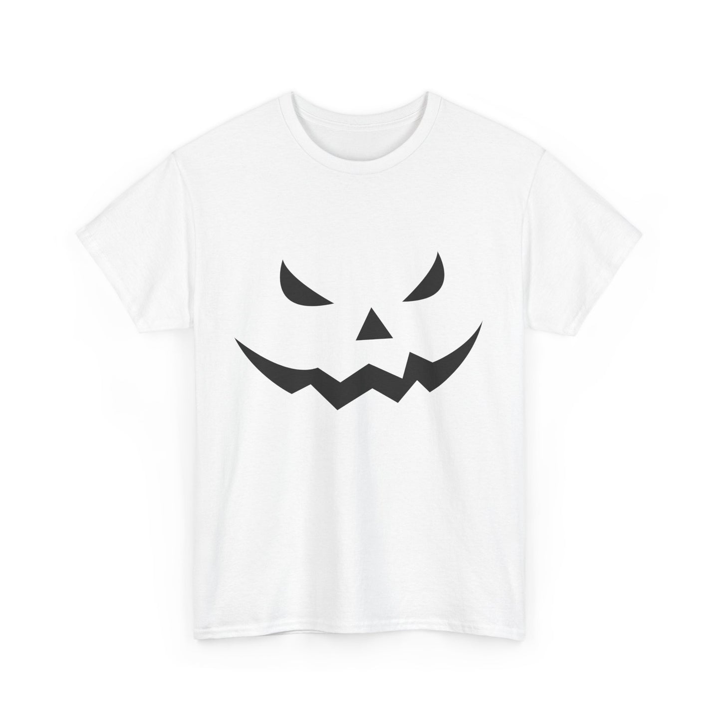 Pumpkin Face - Classic Graphic Print Unisex Heavy 100% Cotton Tee