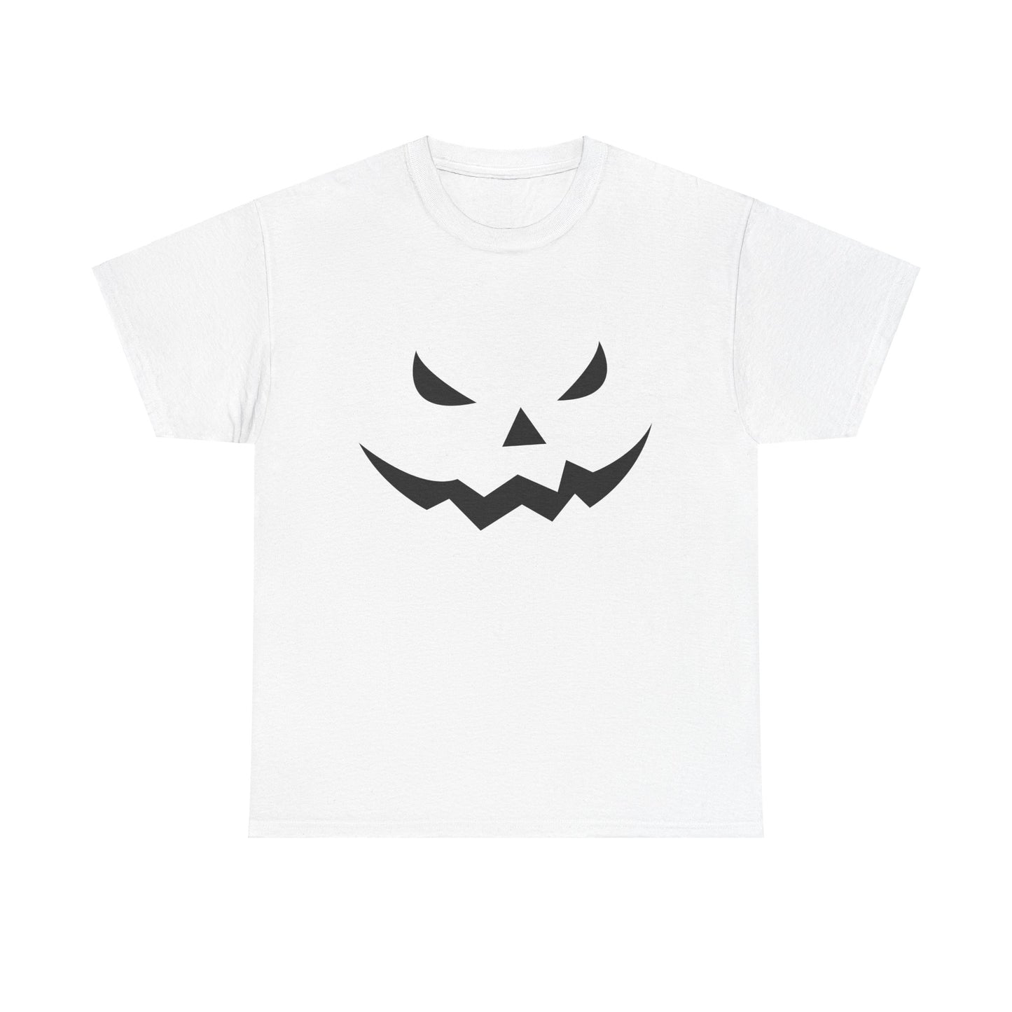 Pumpkin Face - Classic Graphic Print Unisex Heavy 100% Cotton Tee