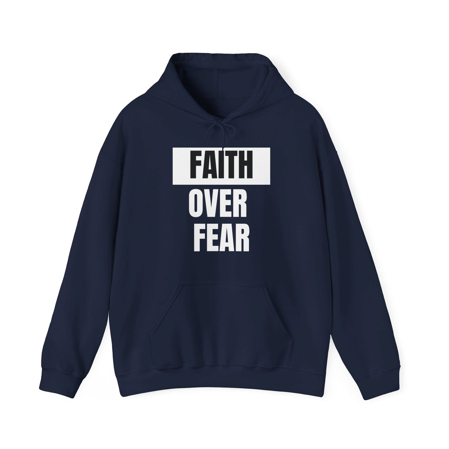 Faith Over Fear Unisex Heavy Blend™ Hooded Print Sweatshirt
