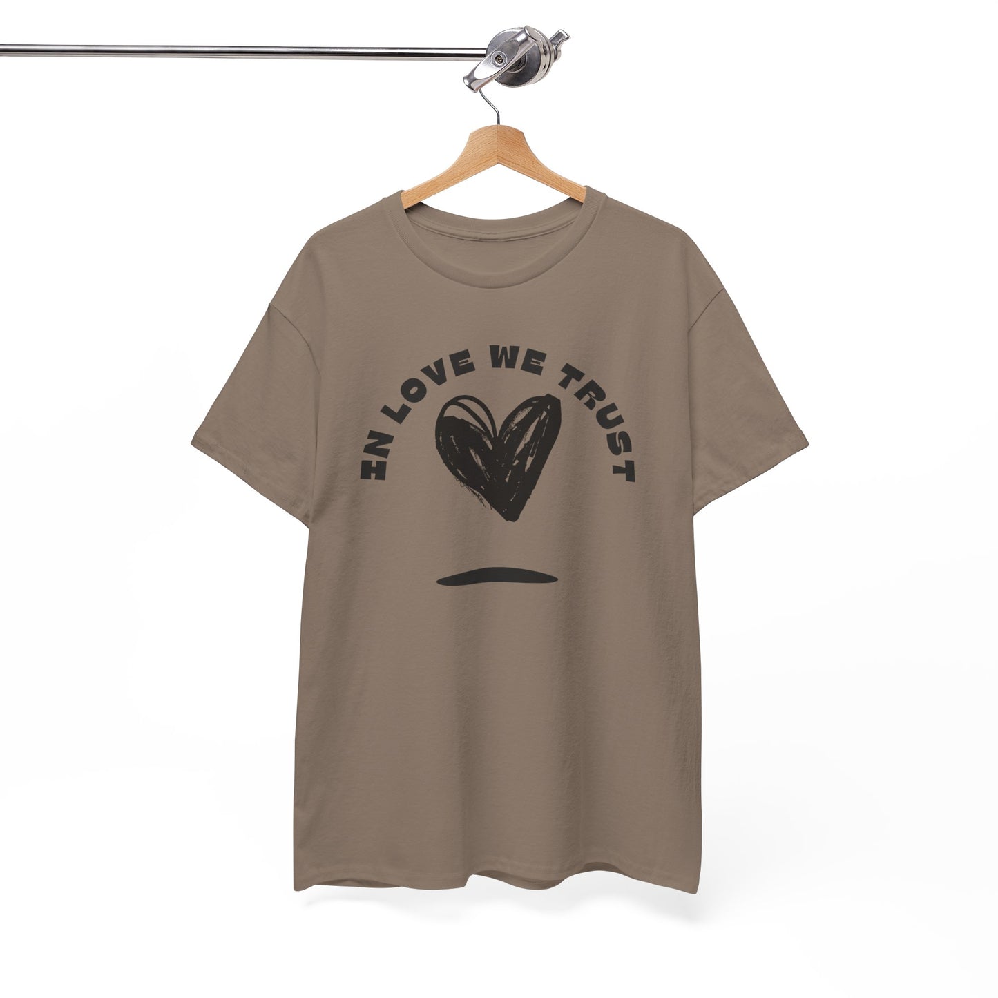 In Love We Trust - Unisex Classic Graphic Print Heavy 100% Cotton Tee