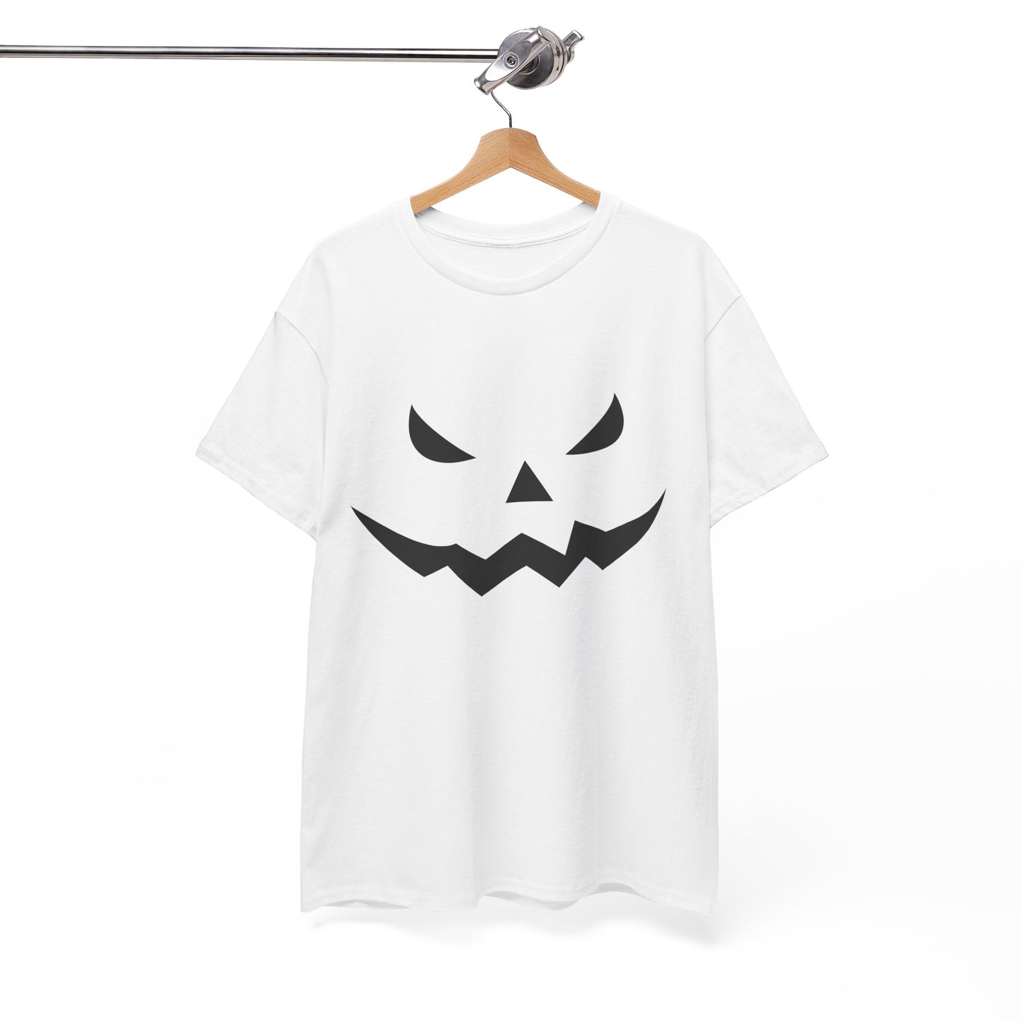 Pumpkin Face - Classic Graphic Print Unisex Heavy 100% Cotton Tee