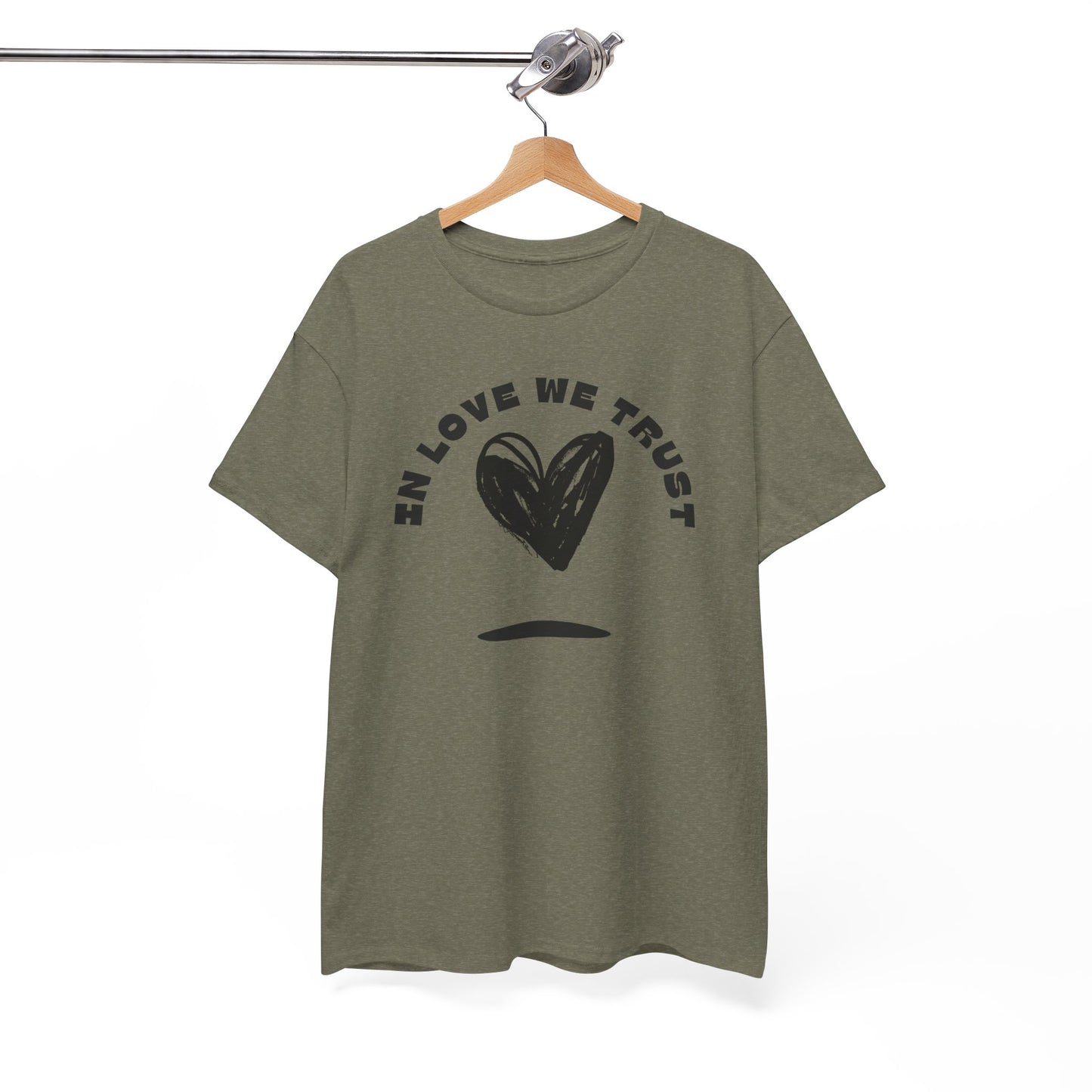 In Love We Trust - Unisex Classic Graphic Print Heavy 100% Cotton Tee