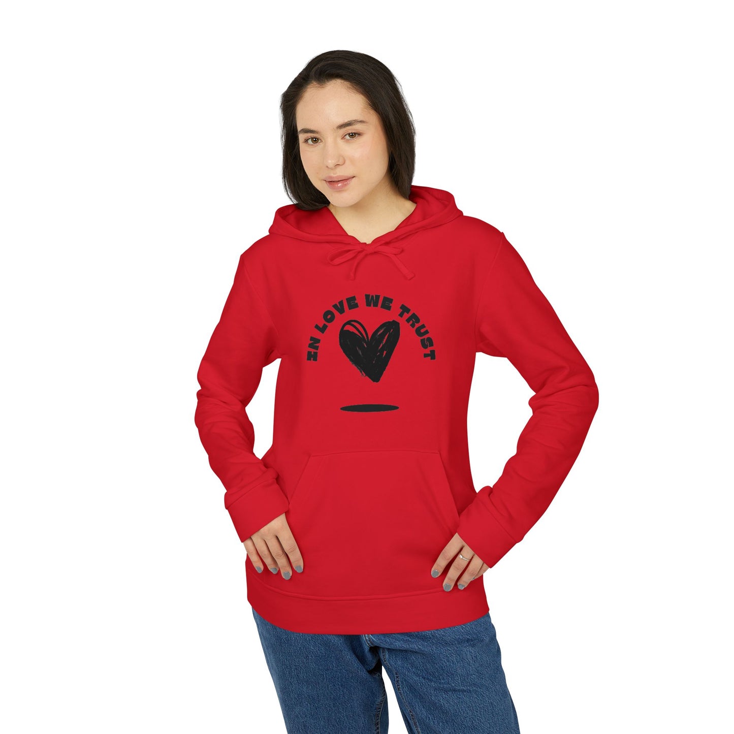 In Love We Trust - Adidas Graphic Print Unisex Fleece Hoodie