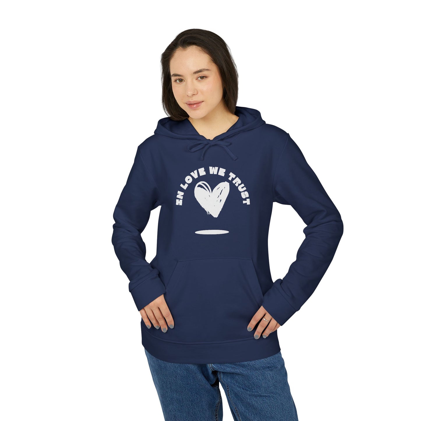 In Love We Trust - Adidas Graphic Print Unisex Fleece Hoodie