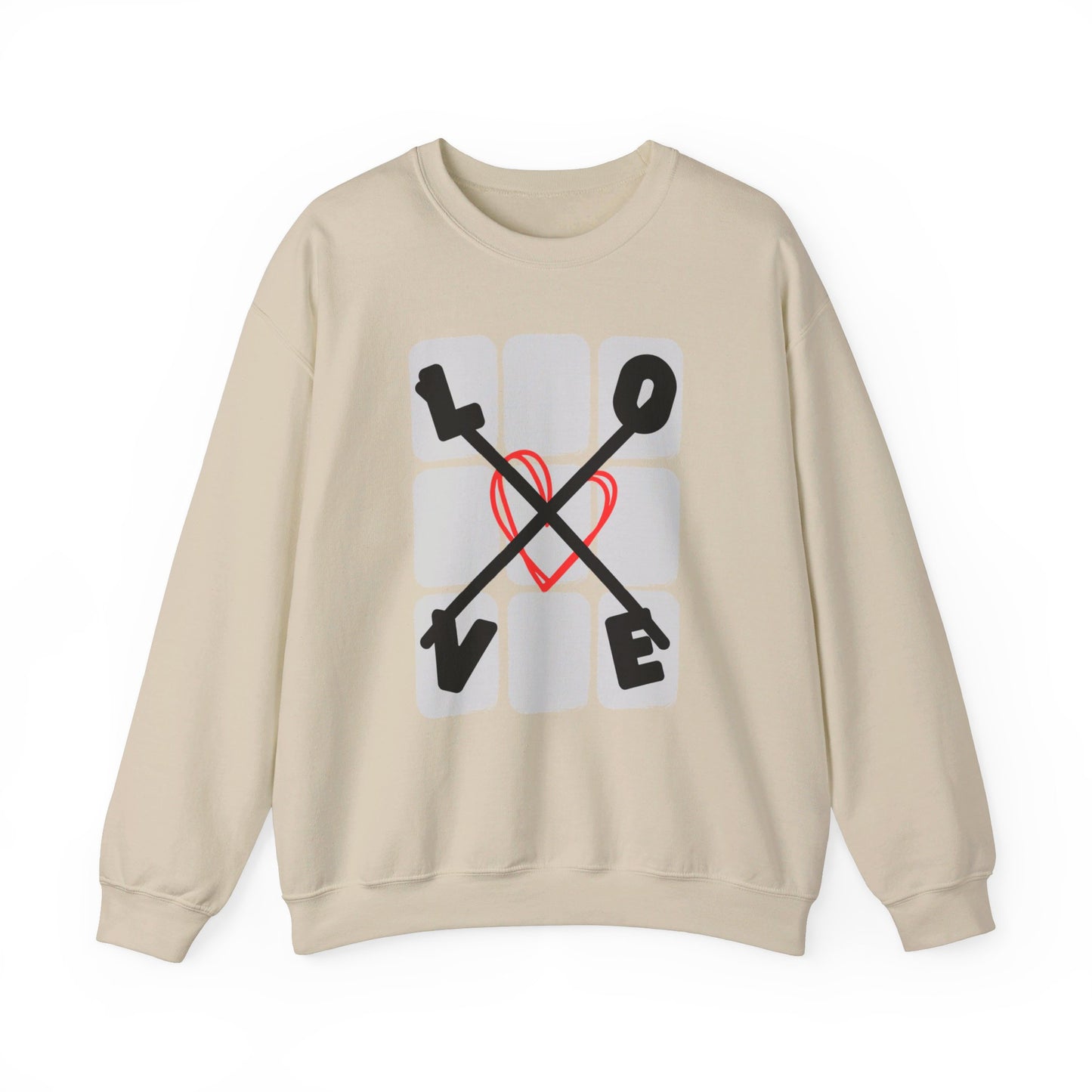 Love Tac Toe Classic Unisex Heavy Blend™ Graphic Print Crewneck Sweatshirt