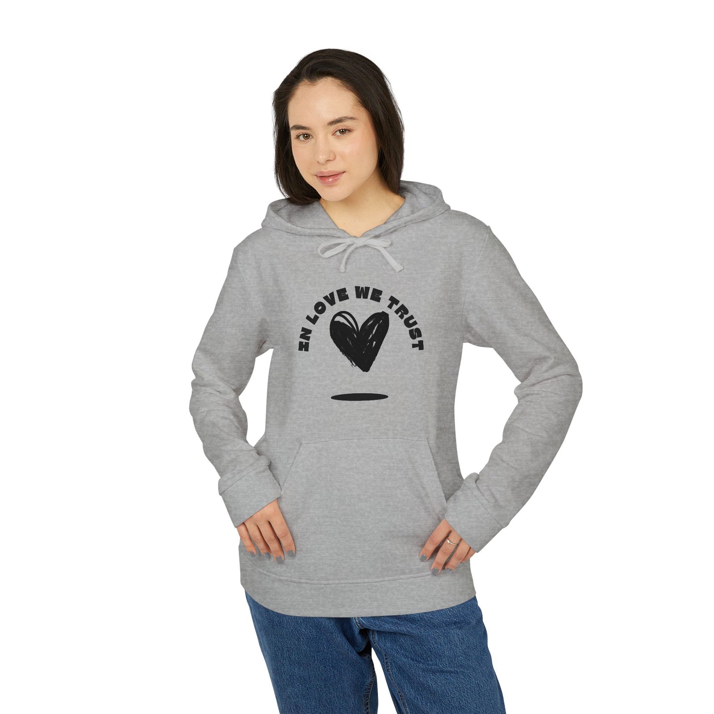 In Love We Trust - Adidas Graphic Print Unisex Fleece Hoodie