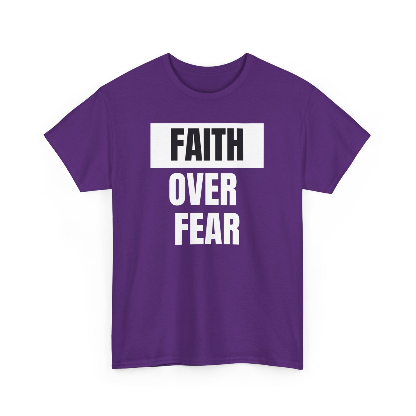 BIG FAITH OVER FEAR - Classic Unisex 100% Heavy Cotton Print Tee