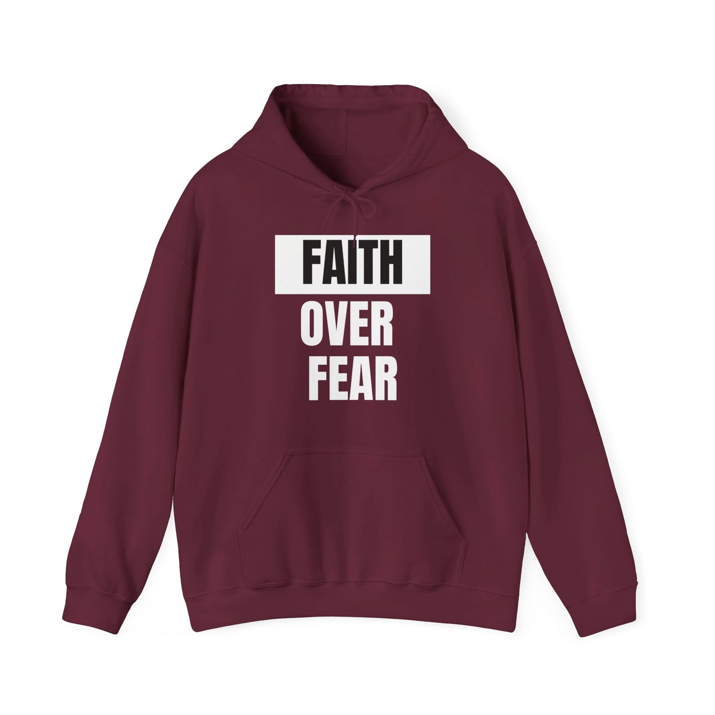 Faith Over Fear Unisex Heavy Blend™ Hooded Print Sweatshirt