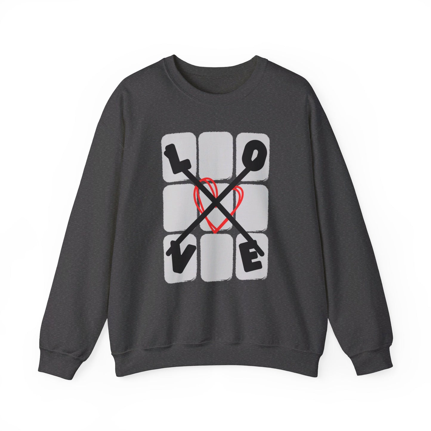 Love Tac Toe Classic Unisex Heavy Blend™ Graphic Print Crewneck Sweatshirt
