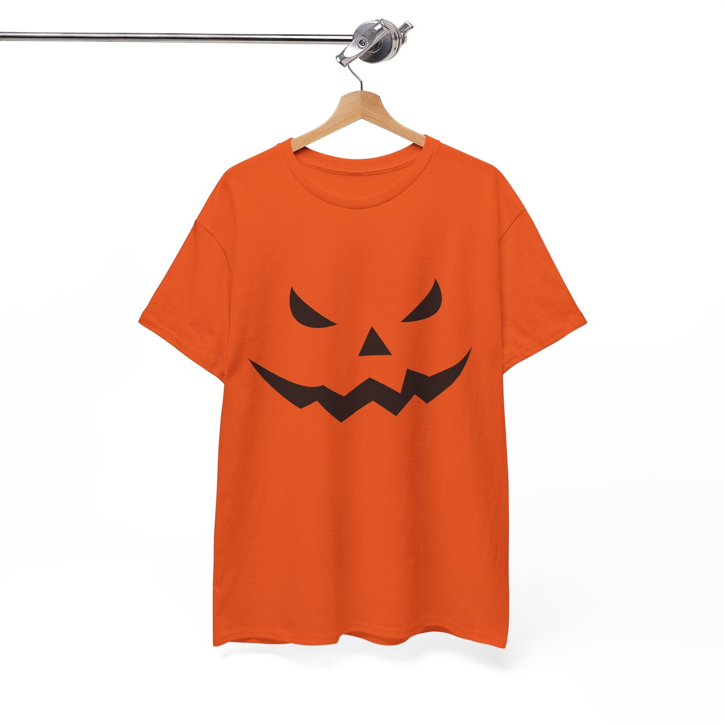 Pumpkin Face - Classic Graphic Print Unisex Heavy 100% Cotton Tee