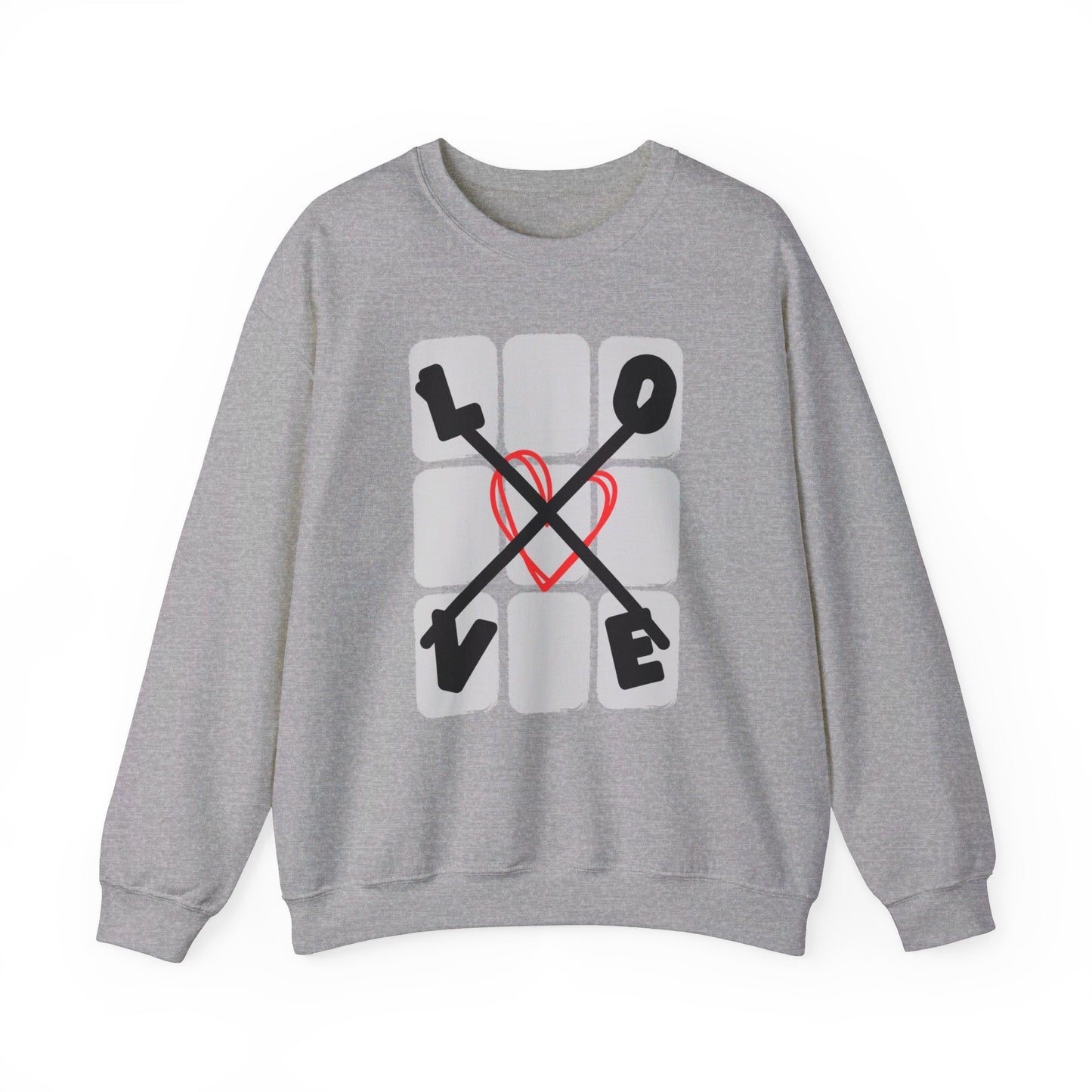 Love Tac Toe Classic Unisex Heavy Blend™ Graphic Print Crewneck Sweatshirt