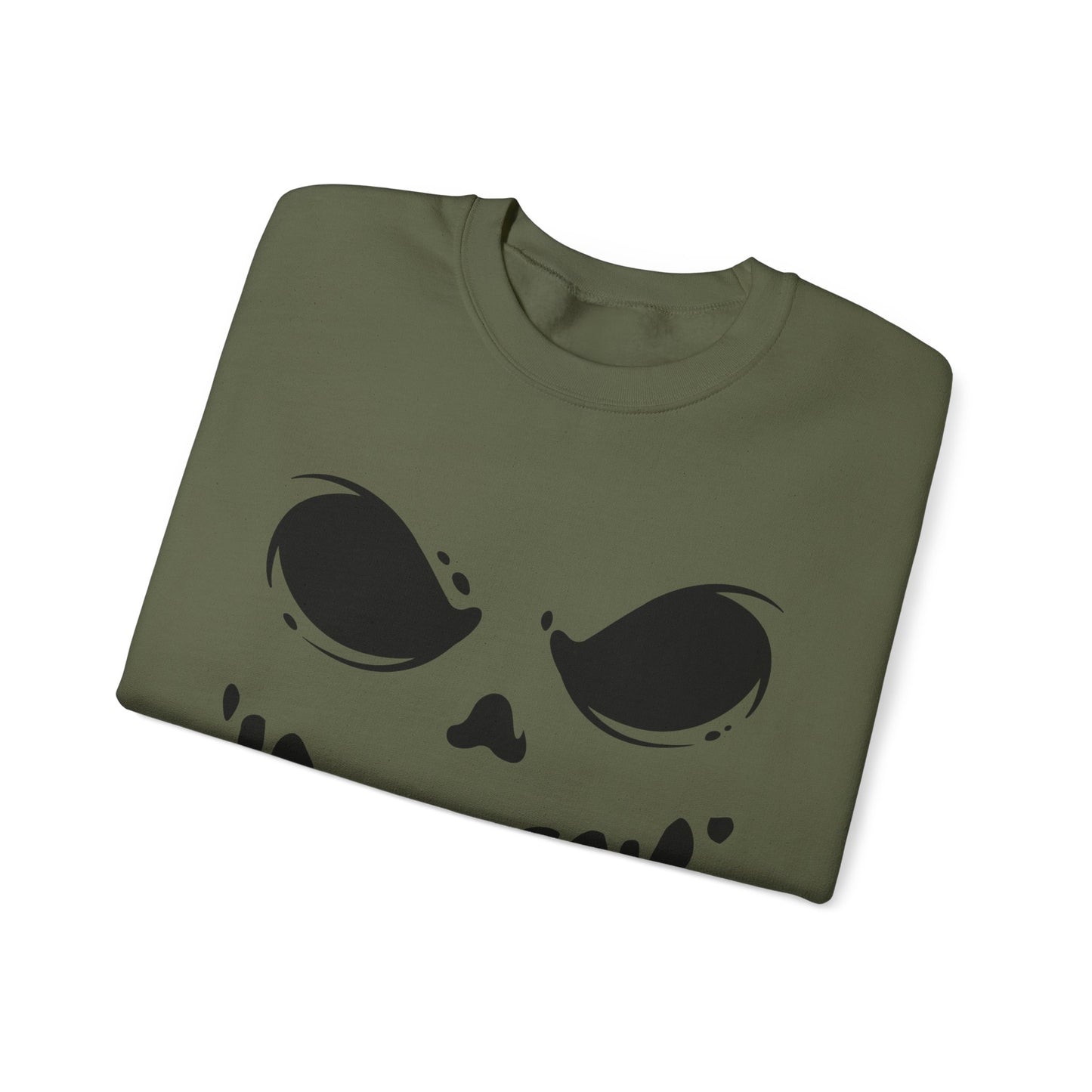 Ghoul Face- Graphic Print Unisex Heavy Blend™ Crewneck Sweatshirt