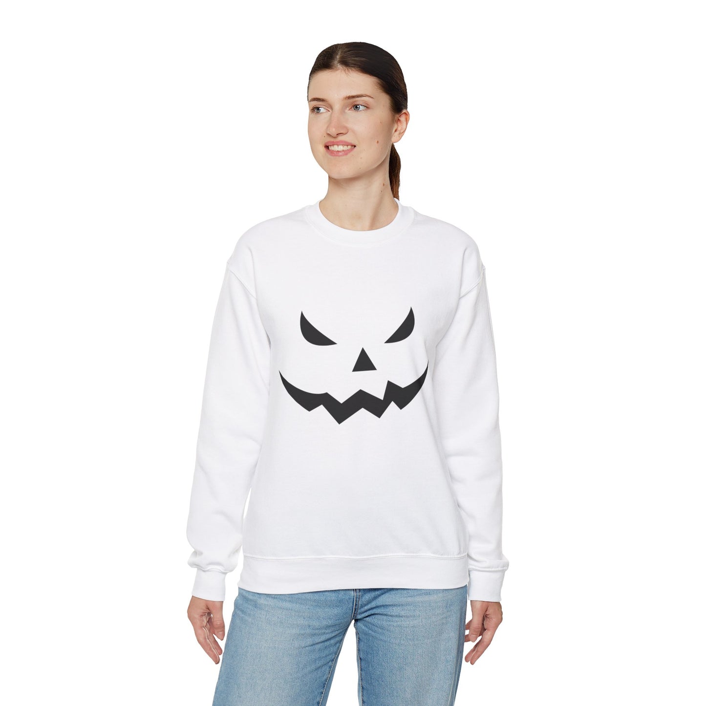 Pumpkin Face- Classic Graphic Print Unisex Heavy Blend™ Crewneck Sweatshirt