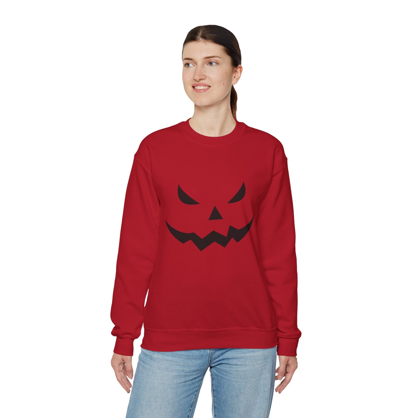 Pumpkin Face- Classic Graphic Print Unisex Heavy Blend™ Crewneck Sweatshirt