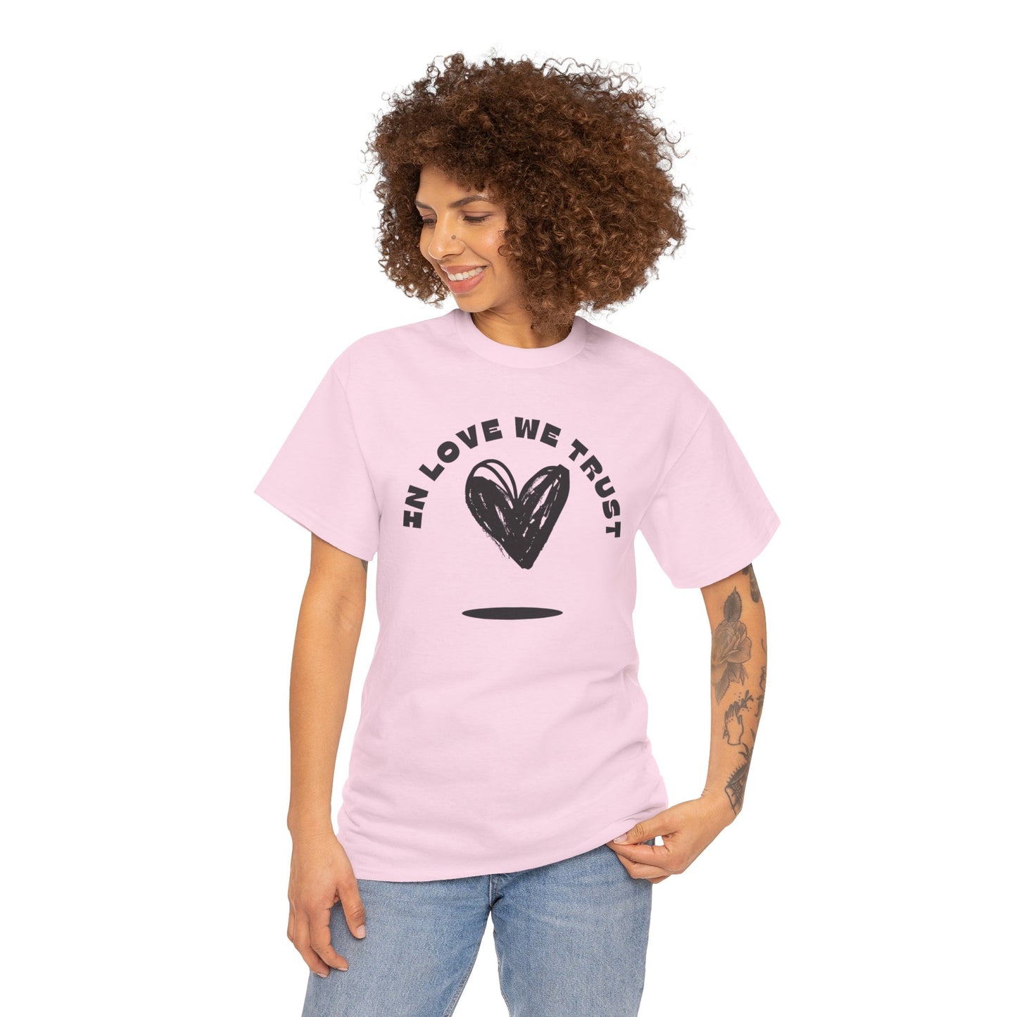 In Love We Trust - Unisex Classic Graphic Print Heavy 100% Cotton Tee