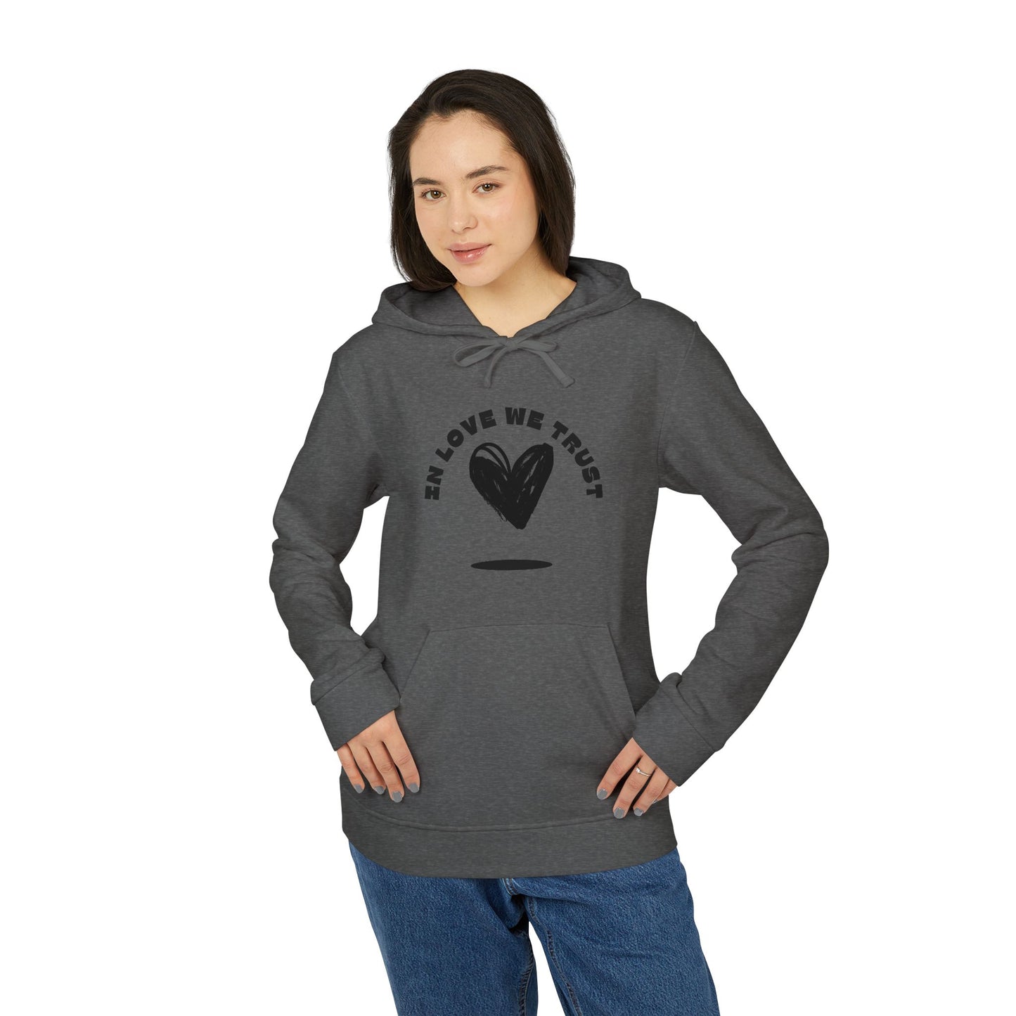 In Love We Trust - Adidas Graphic Print Unisex Fleece Hoodie