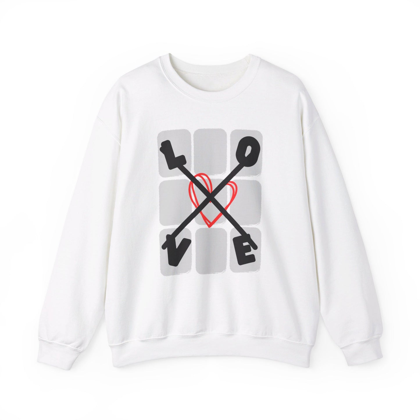 Love Tac Toe Classic Unisex Heavy Blend™ Graphic Print Crewneck Sweatshirt