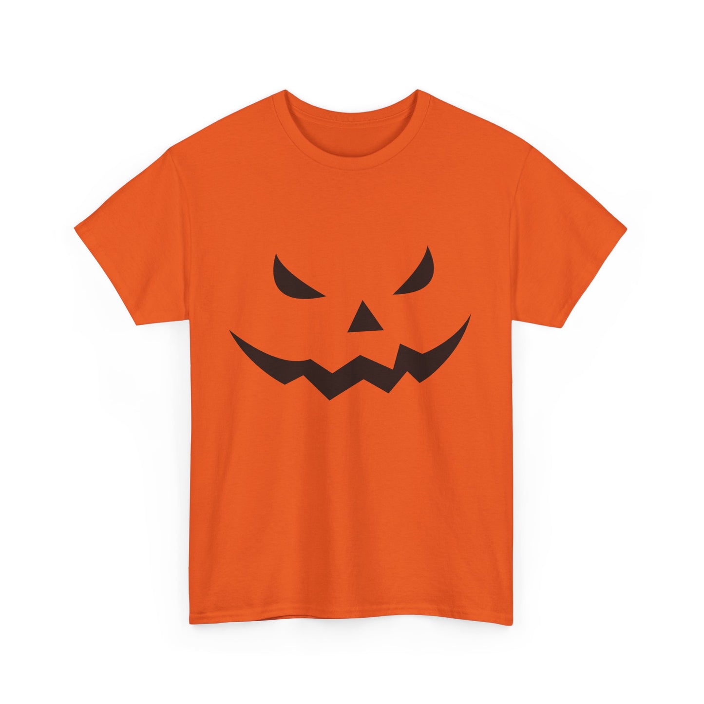 Pumpkin Face - Classic Graphic Print Unisex Heavy 100% Cotton Tee
