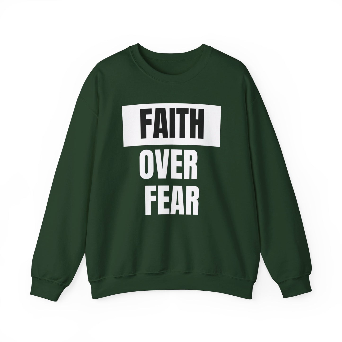 BIG Faith Over Fear - Classic Unisex Heavy Blend™ Crewneck Print Sweatshirt