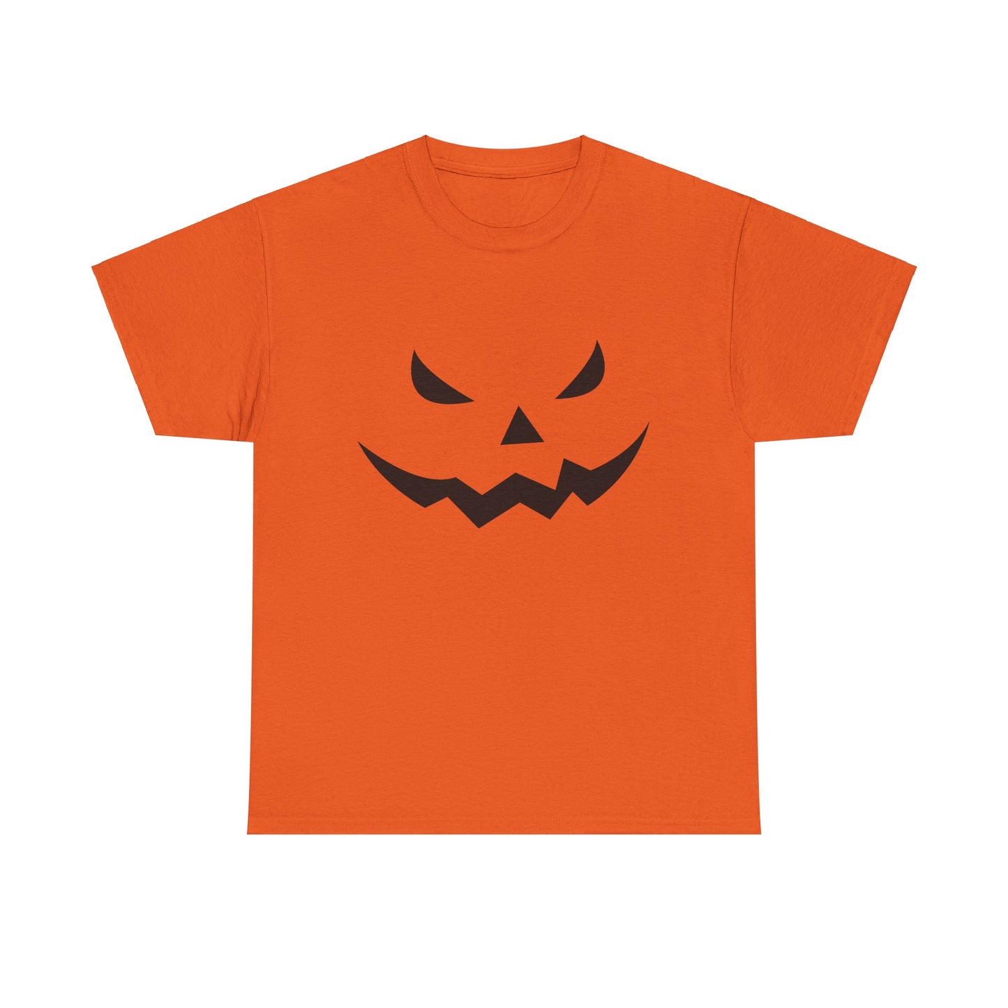 Pumpkin Face - Classic Graphic Print Unisex Heavy 100% Cotton Tee