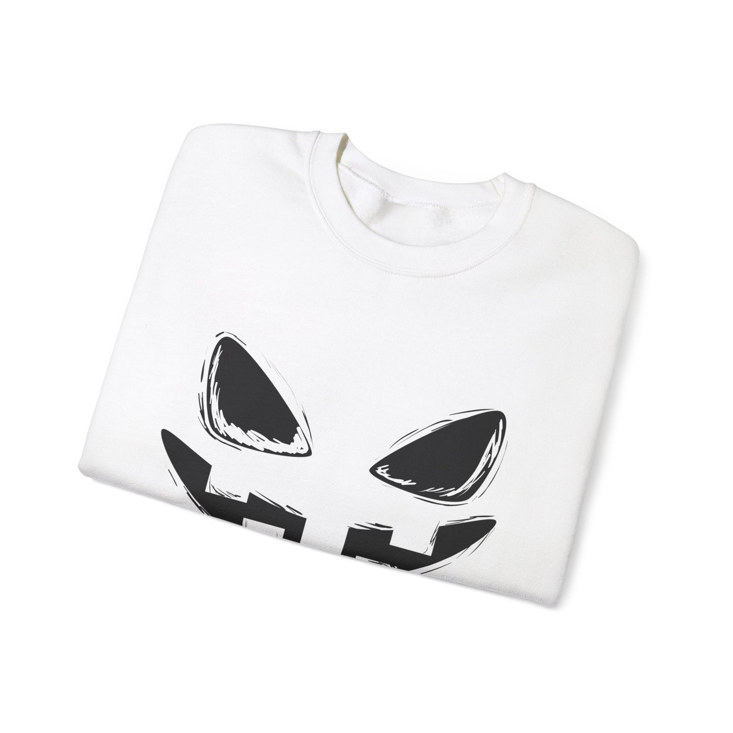 Spooky Face- Classic Graphic Print Unisex Heavy Blend™ Crewneck Sweatshirt