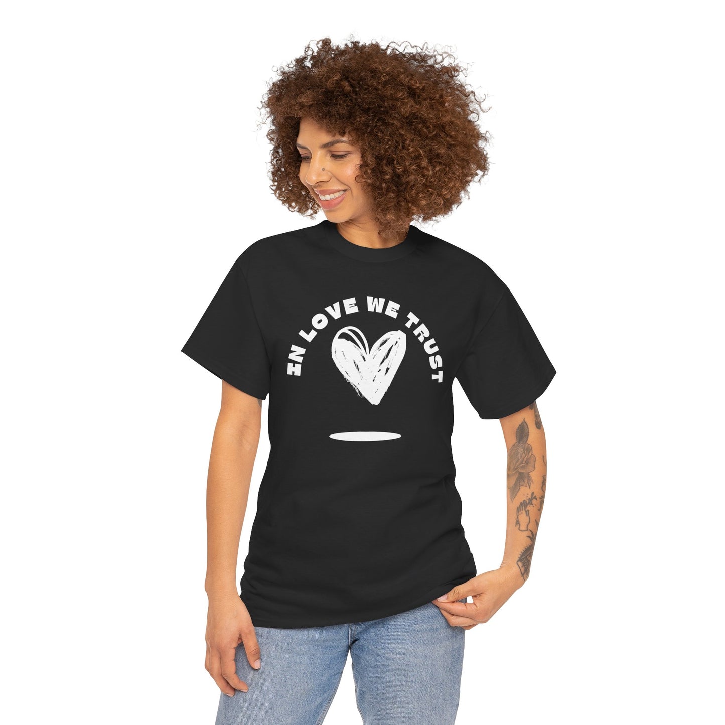 In Love We Trust - Unisex Classic Graphic Print Heavy 100% Cotton Tee