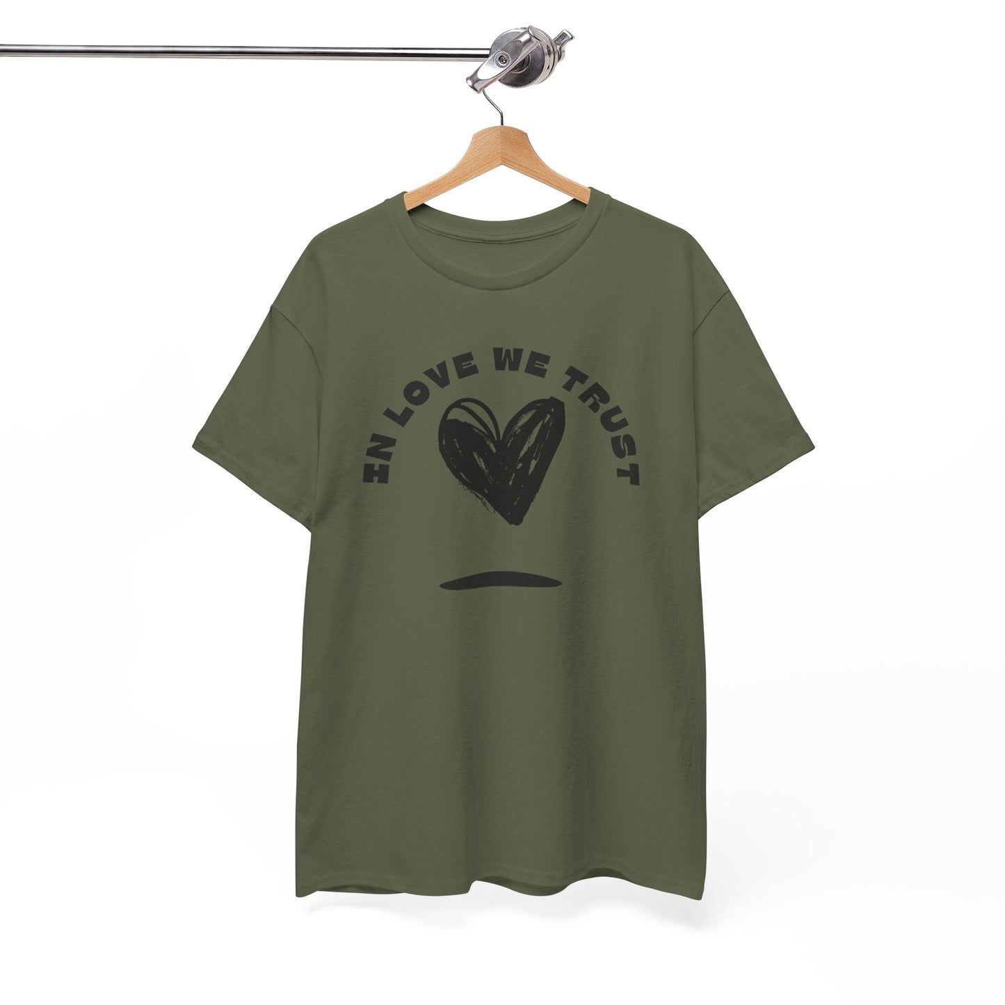 In Love We Trust - Unisex Classic Graphic Print Heavy 100% Cotton Tee