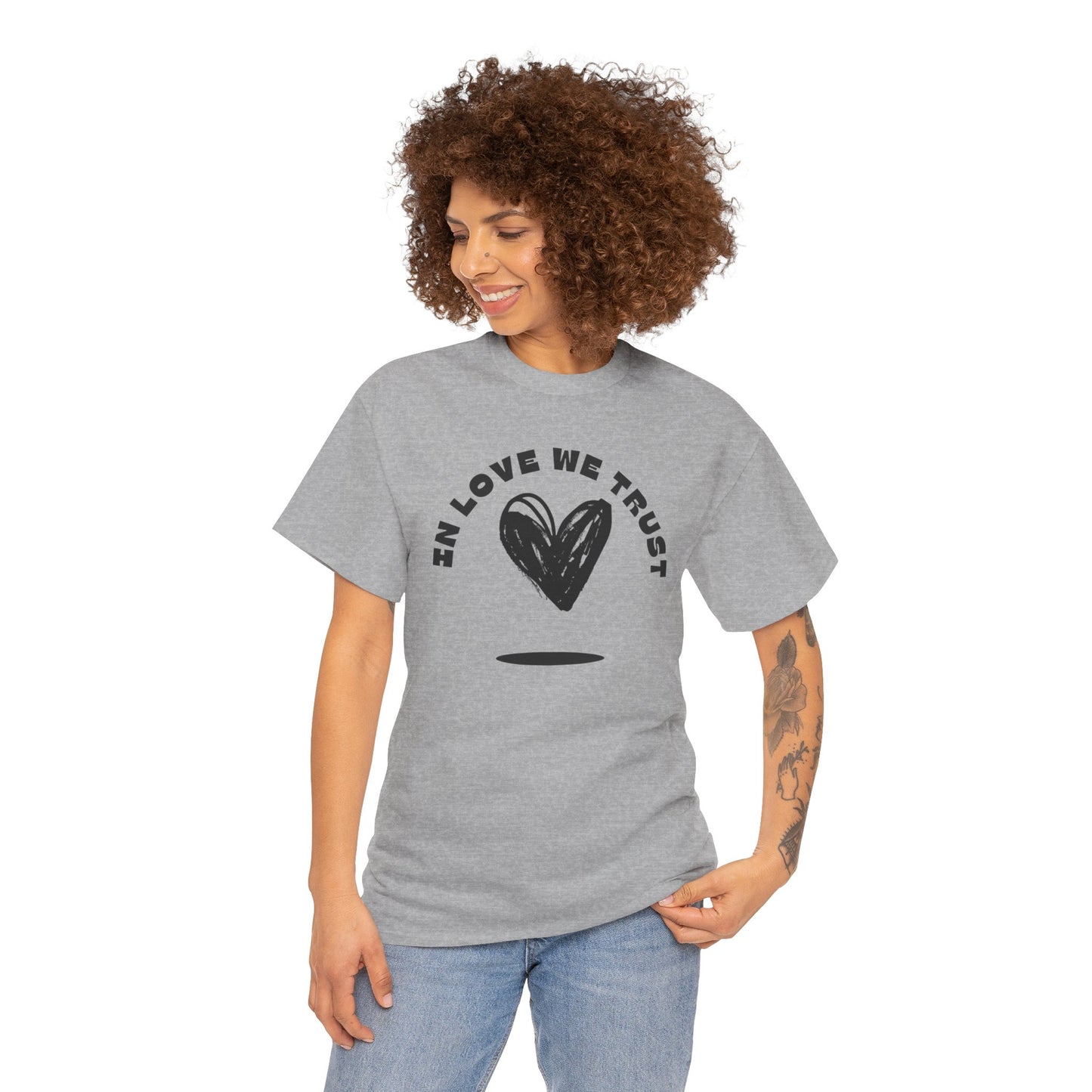 In Love We Trust - Unisex Classic Graphic Print Heavy 100% Cotton Tee