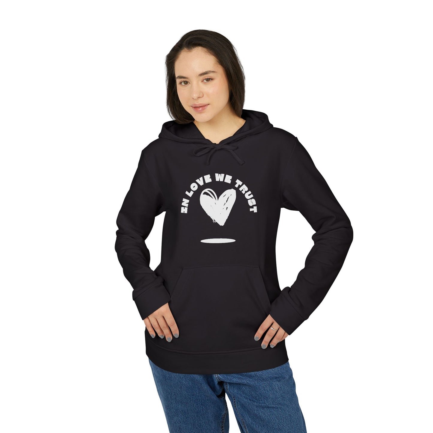 In Love We Trust - Adidas Graphic Print Unisex Fleece Hoodie