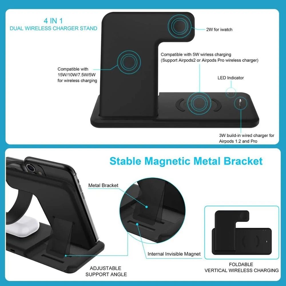 4in1 Fast Wireless Charger Stand