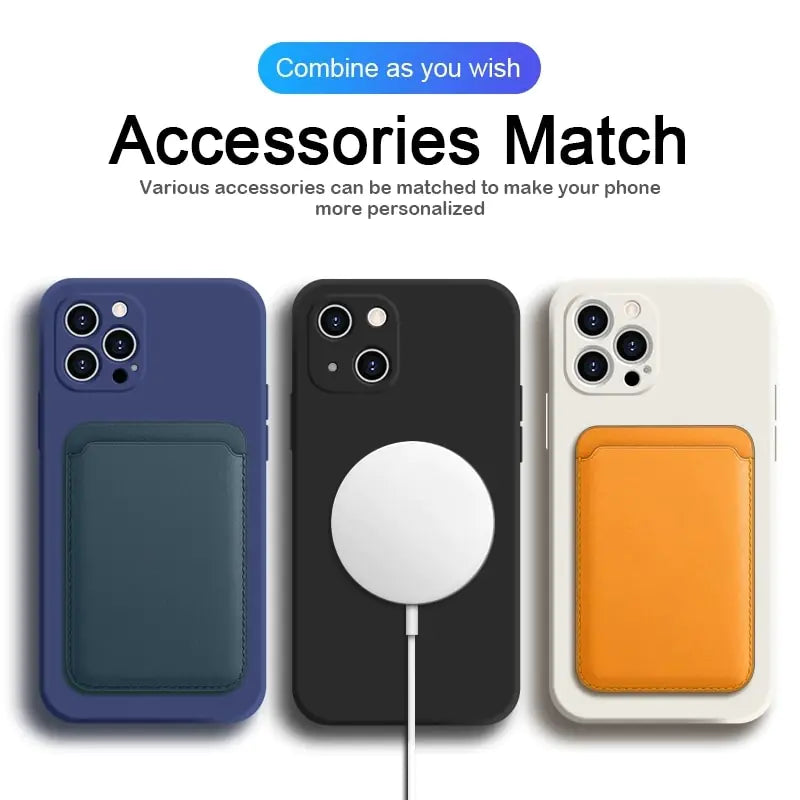 Magnetic Liquid Silicone Case For iPhone 14