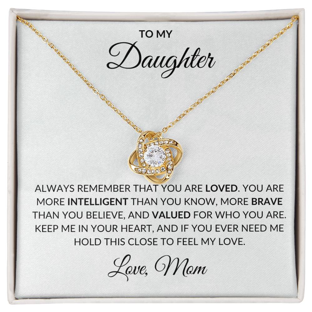 To My Daughter | Love Knot Necklace | Gift From Mom