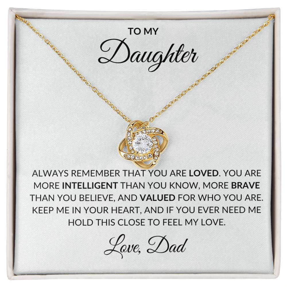 To My Daughter | Love Knot Necklace | Gift From Dad