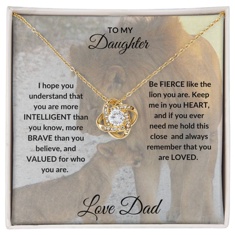 To My Daughter | Love Knot Necklace | Gift From Dad