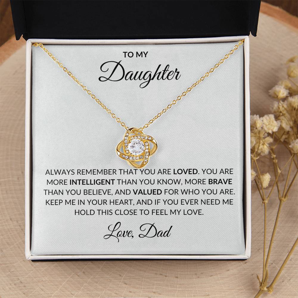 To My Daughter | Love Knot Necklace | Gift From Dad