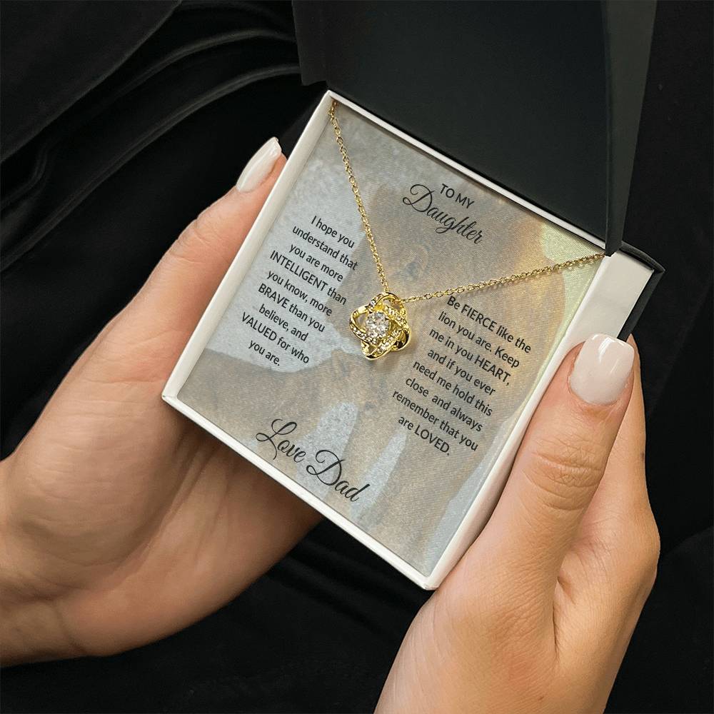 To My Daughter | Love Knot Necklace | Gift From Dad