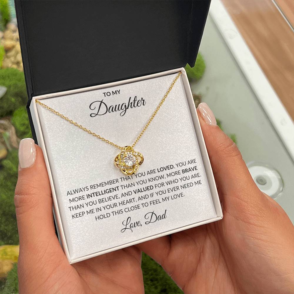 To My Daughter | Love Knot Necklace | Gift From Dad